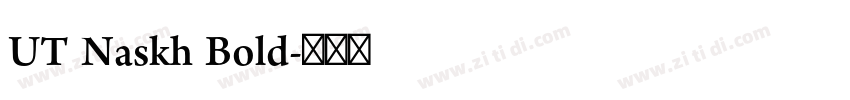 UT Naskh Bold字体转换